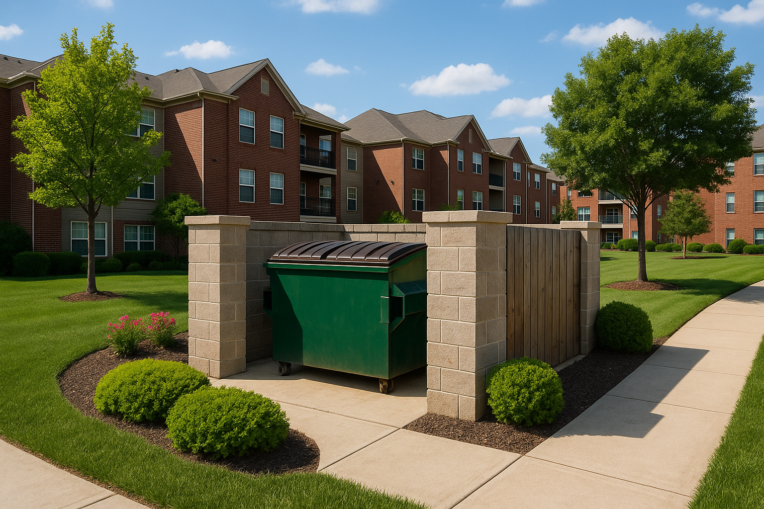 Apartment Dumpster Area